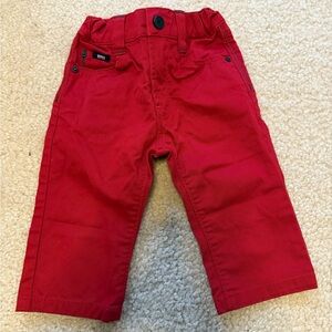 Kids Hugo Boss Red Casual Pants -SZ 12 Months